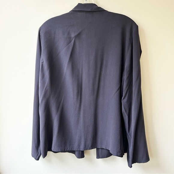 Eileen Fisher silk drape shawl collar blazer - Picture 8 of 10